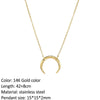 SUNIBI  Stainless Steel Necklace for Woman Personality Infinity Cross Pendant Gold Color Necklaces on Neck Women Jewelry