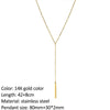 SUNIBI  Stainless Steel Necklace for Woman Personality Infinity Cross Pendant Gold Color Necklaces on Neck Women Jewelry