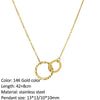 SUNIBI  Stainless Steel Necklace for Woman Personality Infinity Cross Pendant Gold Color Necklaces on Neck Women Jewelry