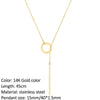 SUNIBI  Stainless Steel Necklace for Woman Personality Infinity Cross Pendant Gold Color Necklaces on Neck Women Jewelry