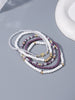 Five-Piece Beaded Elastic Bracelet Set with Decorative Charms - Image 4