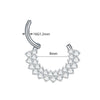 1/5PCS Titanium 16G CZ Hinged Clicker Segment Hoop Ring 8mm CZ Daith Earring Cartilage Conch Tragus Septum Nose Piercing Jewelry - Image 2