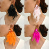 Charm Elegant Cute Feather Tassel Long Dangle Earrings For Women Design Fairy Holiday Wedding Party Jewelry Accessories - Image 5