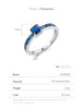MODIAN 925 Sterling Silver Luxury Square Blue Cubic Zirconia Ring Classic Romantic Rings for Women Wedding Gift Fine Jewelry