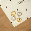Open Heart Hoop Earrings in Gold Tone or Silver Tone - Image 42