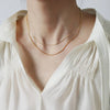 Double-Layer Chain Necklace with Geometric Pendant Options - Image 11