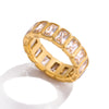 Stackable Water Drop Cubic Zirconia Ring in Gold-Tone Stainless Steel - Image 9