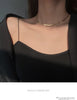 MODIAN 925 Sterling Silver Simple Snake Chain Necklace Trendy Gold Color Neck Chain For Women Engagement Wedding Fine Jewelry