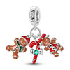Silver Charm Pendant Christmas Stocking Cat Gingerbread Man Reindeer Bead Fit Bracelet Bangle Woman Jewelry - Image 38