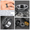 Wolf Head Signet Rings for Men Women Stainless Steel Norse Viking Ring Size 7/8/9/10/11/12/13/14 - Image 3
