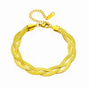Dieyuro 316L Stainless Steel 3in1 Crossover Snake Chain Necklace Bracelets For Women Girl Jewelry Set - Image 32