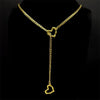 Heart O-ring Long Chain For Women Men Punk Rock Necklace Stainless Steel Key Lock Necklaces Adjustable Y-Necklace Jewelry Gift - Image 1