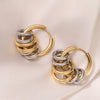 Jewelry Silver/Gold Color Stainless Steel Hoop Earrings For Women Birthday Gift - Image 8