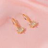 Shiny Maple Leaves Earrings for Women Creative Leaves Pendant Copper Hoop Earrings Jewelry Gifts for Bestfriend Girl - Image 5