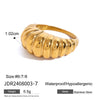 Stainless Steel Zircon Ring Asymmetric Size Double Flap Stackable Ring Women's Jewelry Party Gift - Image 11