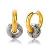Stone Drop Earrings for Women Stainless Steel Gold Color Opal Round Earrings Wedding Christmas Jewerly Gift - Image 11