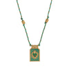 and Simple Colored Heart Tarot Card Pendant Necklace, Women's Collarbone Chain, Gold-Plated and Color Preserving - Image 10