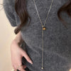 Stainless Steel Long with Baroque Pearls Necklace for Women Adjustable Chain Sweater Accessories Jewelry - Image 10