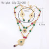 Sunspicems Chic Moroccan Beads Necklace Double Layered Chain Arabic Bridal Jewelry Necklace Earring Sets Banquet Daily - Image 6