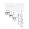 10PCS Set Personality Goth Black Butterfly Snake Heart Dangle Earring for Women Vintage Charm Hoop Earring Punk Jewelry Y2k Gift - Image 6