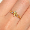 Fairy Tales Princess Cubic Zircon Ring for Women Girls Opening Design Jewelry - Image 3