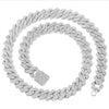 Iced Out Cuban Link Chain 14MM Prong Rhombus Diamond Cuban Chain Hip Hop Choker Necklaces Women Men Jewelry - Image 8
