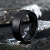 Charm Jewelry Ring for Men Women Stainless Steel Black Rings Wedding Engagement Matte Male Accessory - Image 2