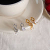 Asymmetric Water Drop Zircon Earrings For Women Gold Plated Stainless Steel Thick Chain Earrings Jewelry - Image 6