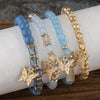 4Pcs Butterfly Beaded Bracelet Set For Women Pink Acrylic Beads Elastic Chain Bangle Female Bohemian Party Jewelry Gift - Image 23
