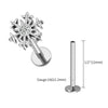 Titanium 16G Snowflake Flower Conch Helix Tragus Cartilage Stud Earring Monroe Labret Lip Piercing - Image 17
