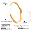 Classic Gold Color Plated Elliptical White Zircon Irregular Open Bracelets Stainless Steel Jewelry - Image 8