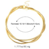 Punk Style Gold Color Multilayer Wrap Necklace for Women Simple Design, Holiday Party Jewelry Accessories - Image 6
