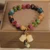 Colorful Beaded Orchid Pendant Bracelets for Women Girls Crystal Handmade Beads Bracelets Aesthetic Jewelry Gifts - Image 1