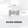 Silver Ring Full of Diamonds and Zircon Open Ring Couple Simple Ring Birthday Party Wedding Jewelry Gift - Image 5