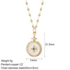 Stainless Steel Chain Necklace with Colorful Pendant Designs - Image 30