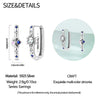 Earrings Silver Star Moon Square Zircon Hoop Earrings For Women Birthday Anniversary Jewelry Gifts - Image 5