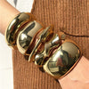 Exaggerated Silver Color Wide Geometric Irregular Cuff Bangles Women Punk Spring Open Bangle Bracelets Chunky Statement Jewelry - Image 3