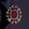 Vintage Baroque Geometric Crystal Zircon Brooches For Women Rhinestone Pins Party Office Accessory Practical Jewelry Gift - Image 1