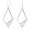 Gold Plated Lightweight Statement Rhombus Drop Earrings Leverback Hook Earing for Women Mom Girls - Image 7