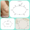 Dainty Silver 2 Layer Cubic Zirconia Anklet Gold Plated Summer Beach Jewelry Gift For Women Daily Birthday Gift - Image 13