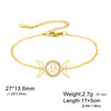 Triple Moon Goddess Bracelet Stainless Steel Celtic Knot Charm Bracelet Adjustable Layered Anklet Wicca Irish Jewelry - Image 8