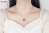 Silver Color Jewelry Gift Sets for Women Female Romantic Heart Zircon Huggie Earrings Pendant Necklace Ring - Image 15