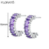 13mm Crystal Hoop Earrings for Women Silver Needle Zircon Huggie Small Earrings Hoop Piercing Jewelry Gifts - Image 10