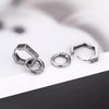 Kofsac Vintage Thai Silver Geometric Earrings Men Personality Punk Hip-Hop Sea Wave Texture Earring Creative Male Jewelry - Image 4