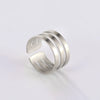 Rings For Men Stainless Steel Double Layer Hollow Open Ring Simple Round Cut Adjustable Jewelry Anniversary Gift - Image 7