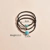 3pcs Set Bohemian Irregular Turquoise Starfish Rice Bead Elastic Anklets for Women Summer Beach Party Jewelry Sets Gift - Image 6
