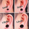 1 Pair 6-12mm Black Stainless Steel Magnetic Fake Gauges Earring Studs for Men Women Non Pierced Earrings - Image 4