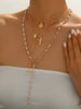 Layered Rosary Cross Necklace with Mary Pendant and Beaded Y Chain - Image 14