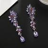 Champagne Crystal Earrings Gold Color Jewelry Female Bricons Wedding Long Big Drop Earrings For Women - Image 16