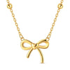Silver Gold Necklace Sparkling Heart Bow Letter A Charm Bead Pendant Necklace For Women Jewelry Gifts - Image 19